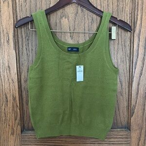 GAP Green Knit Tank Top SZ M NWT